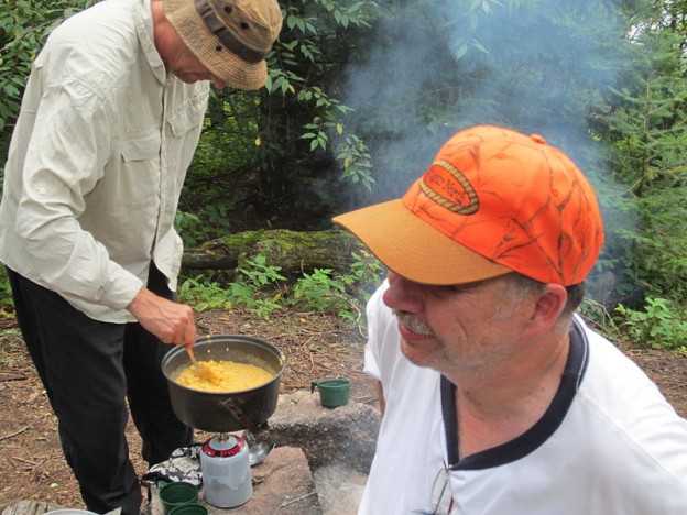 Campers cooking